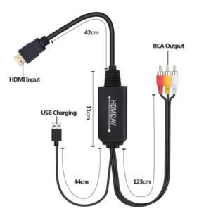 HDMI to AV RCA 3RCA CVBs Converter Adapter Cable 5